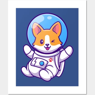 Astronaut Puppy Posters and Art